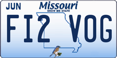 MO license plate FI2V0G