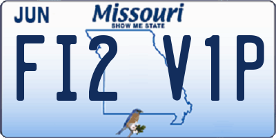 MO license plate FI2V1P