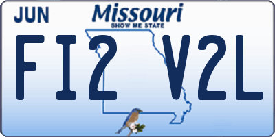 MO license plate FI2V2L