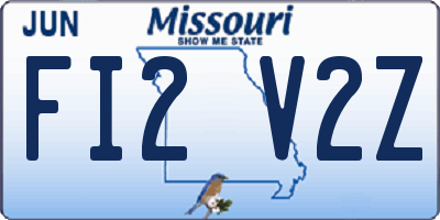MO license plate FI2V2Z