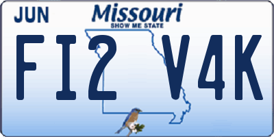 MO license plate FI2V4K
