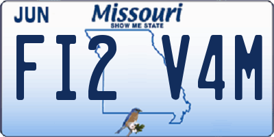 MO license plate FI2V4M