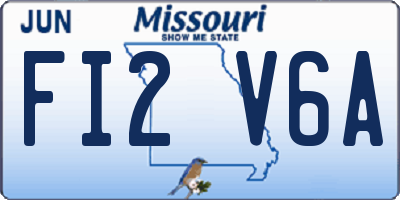 MO license plate FI2V6A
