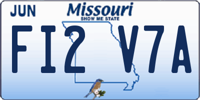 MO license plate FI2V7A