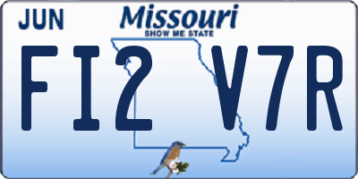 MO license plate FI2V7R