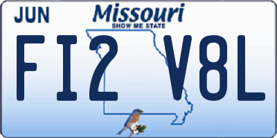 MO license plate FI2V8L