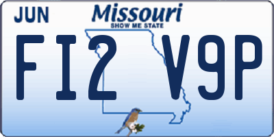 MO license plate FI2V9P
