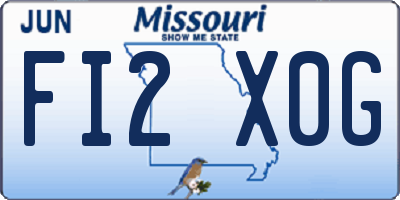 MO license plate FI2X0G