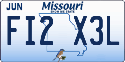 MO license plate FI2X3L