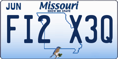 MO license plate FI2X3Q