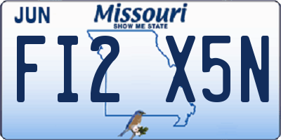 MO license plate FI2X5N