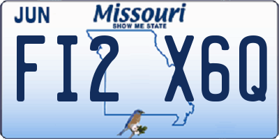 MO license plate FI2X6Q