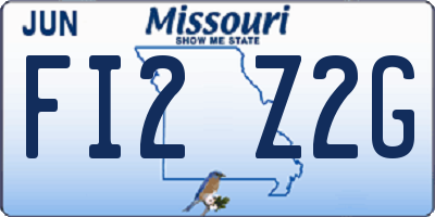 MO license plate FI2Z2G