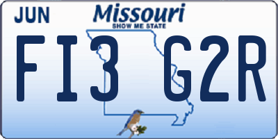 MO license plate FI3G2R