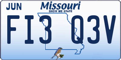 MO license plate FI3Q3V
