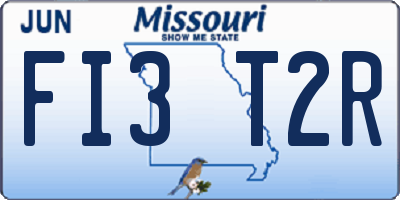 MO license plate FI3T2R