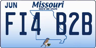 MO license plate FI4B2B