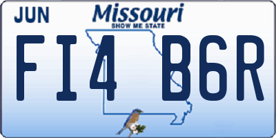 MO license plate FI4B6R