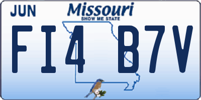 MO license plate FI4B7V