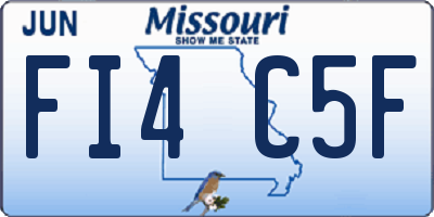 MO license plate FI4C5F
