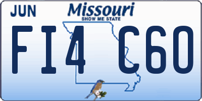 MO license plate FI4C6O