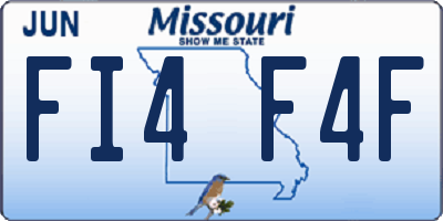 MO license plate FI4F4F