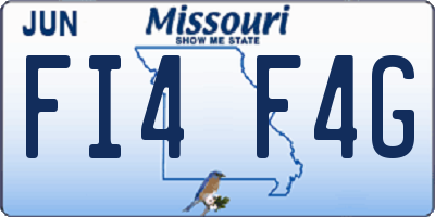 MO license plate FI4F4G