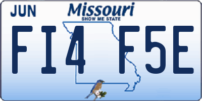 MO license plate FI4F5E