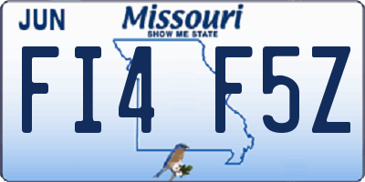 MO license plate FI4F5Z