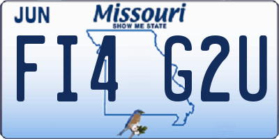 MO license plate FI4G2U