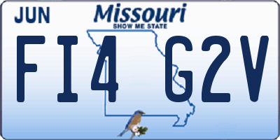 MO license plate FI4G2V