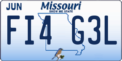 MO license plate FI4G3L