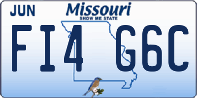 MO license plate FI4G6C