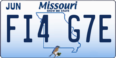 MO license plate FI4G7E