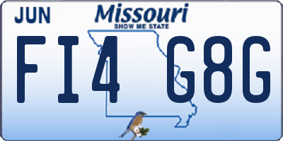 MO license plate FI4G8G