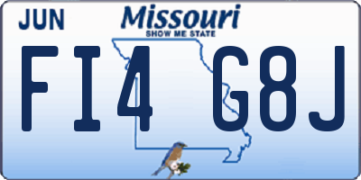 MO license plate FI4G8J