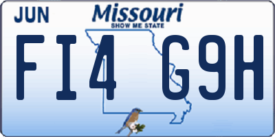 MO license plate FI4G9H
