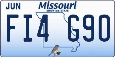 MO license plate FI4G9O