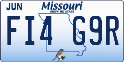 MO license plate FI4G9R