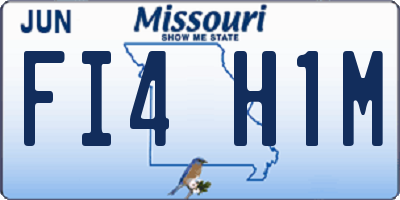 MO license plate FI4H1M