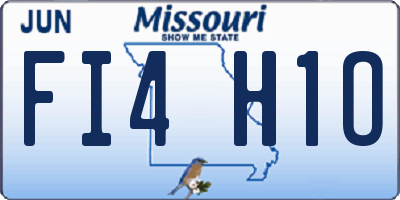 MO license plate FI4H1O