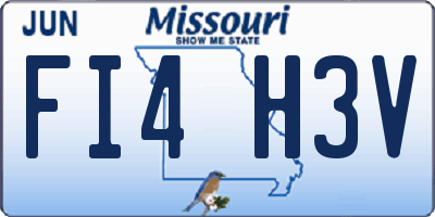 MO license plate FI4H3V