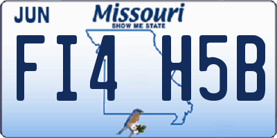 MO license plate FI4H5B