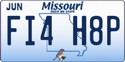 MO license plate FI4H8P