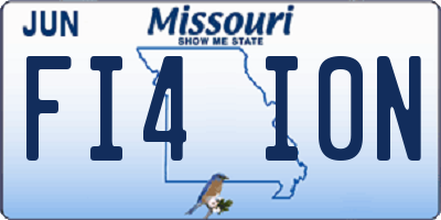 MO license plate FI4I0N