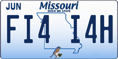 MO license plate FI4I4H