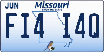 MO license plate FI4I4Q