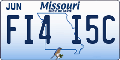 MO license plate FI4I5C