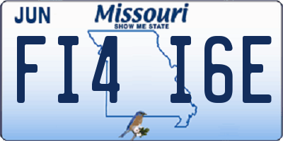 MO license plate FI4I6E