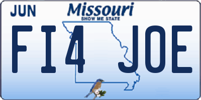 MO license plate FI4J0E
